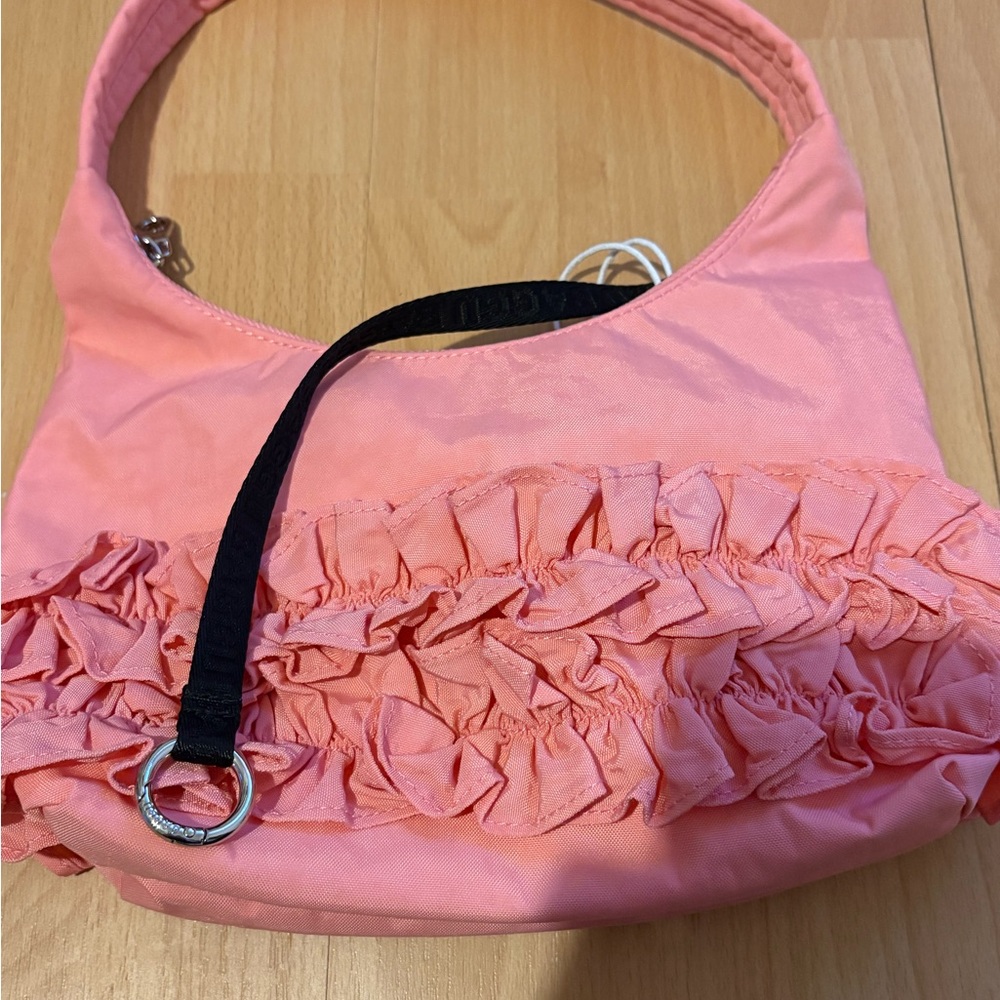BAGGU Molly Goddard Pink Lemonade Ruffle Shoulder Bag - Picture 3 of 5